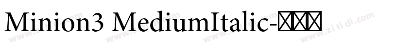 Minion3 MediumItalic字体转换 Minion3 MediumItalic字体转换